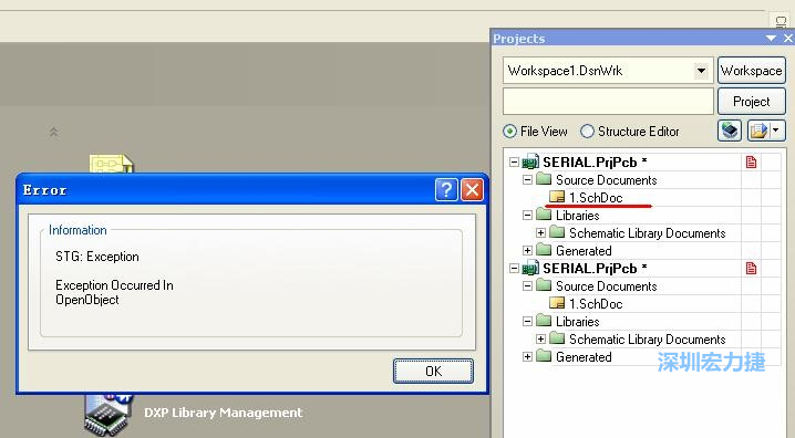 點擊“打開”。打開過程中出現了一個錯誤，但文件轉換還是成功了。點擊 OK 關閉錯誤窗口。