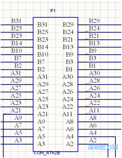  AT 總線 62 芯插槽，變成了一個 34 芯元件。