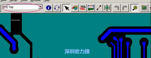 如果圖形像下圖一樣無(wú)法顯示鉆孔，只須圖（186）將紅色圈住的活動(dòng)層改為當(dāng)前顯示層即可。