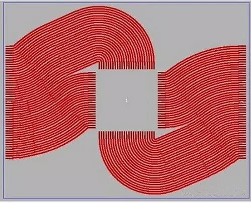 (中間)任意角度布線不僅有助于縮短導線長度，而且在確保滿足所有要求的同時占用更小的面積；
