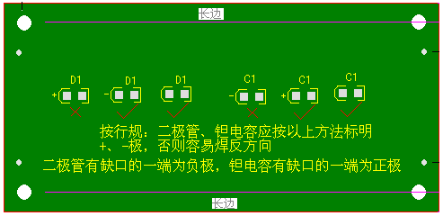 關于二極管、鉭電容的極性標注